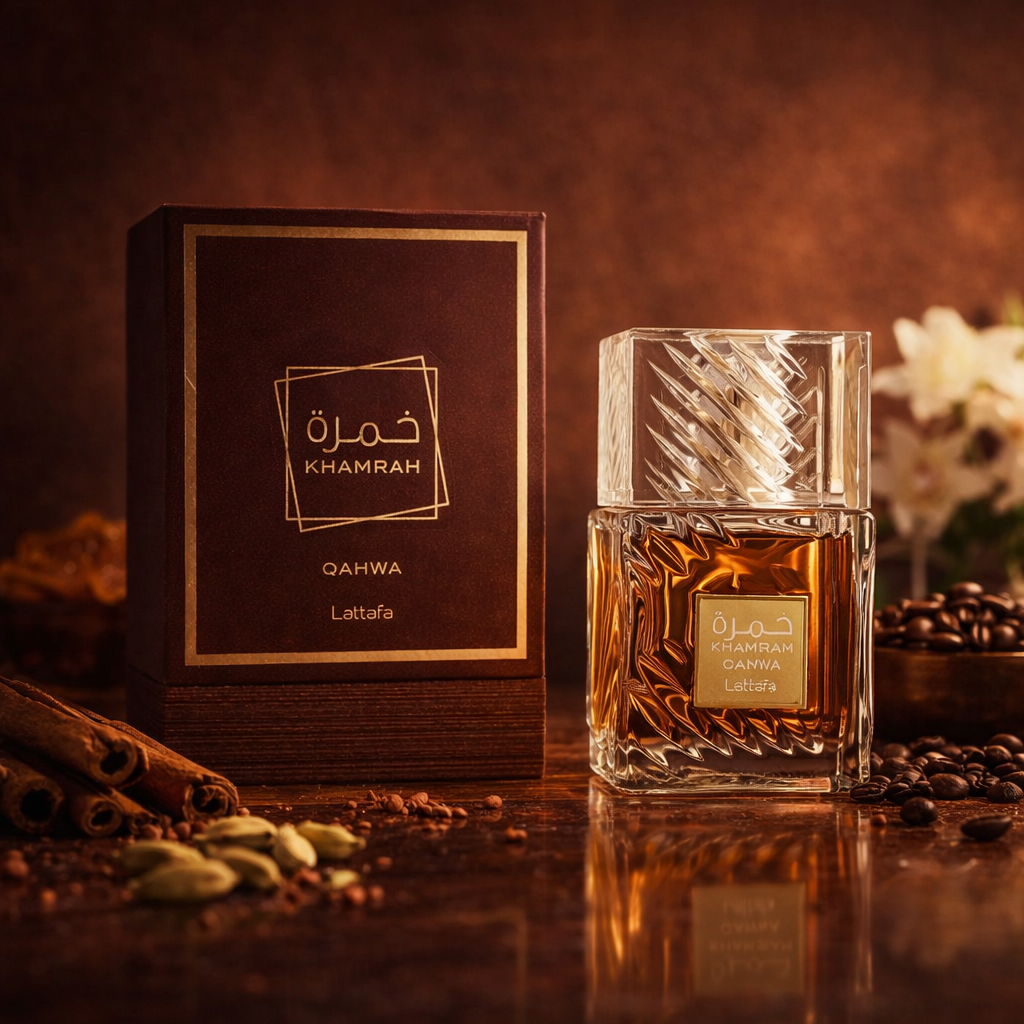 Khamrah Qahwa Lattafa — Boîte Eau de Parfum Dubai | Maison Emiratie